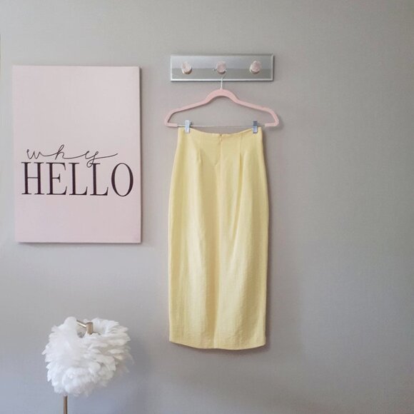 NWT Kourt yellow puff sleeve crop top & maxi skirt bundle set, S - Picture 9 of 11